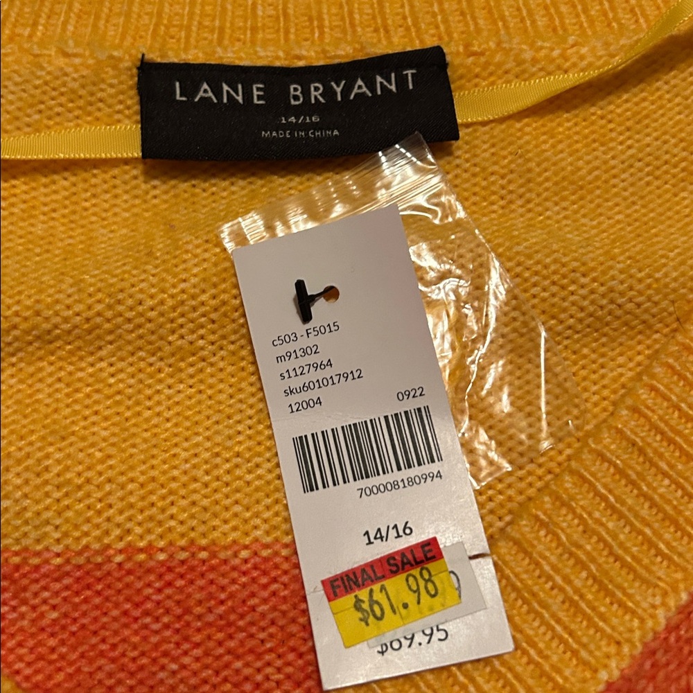 New! Lane Bryant Classic V-Neck Tunic Pullover Sweater - Picture 5 of 8